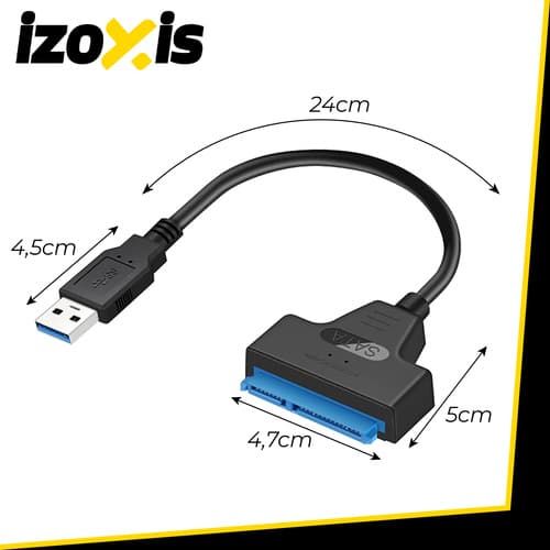 USB-SATA 3.0 -sovitin, 2,5" kiintolevy/SSD, Plug & Play