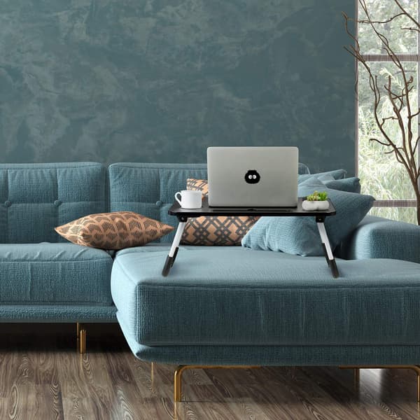 Lap Desk med Tablet & Drink Holder – Sort