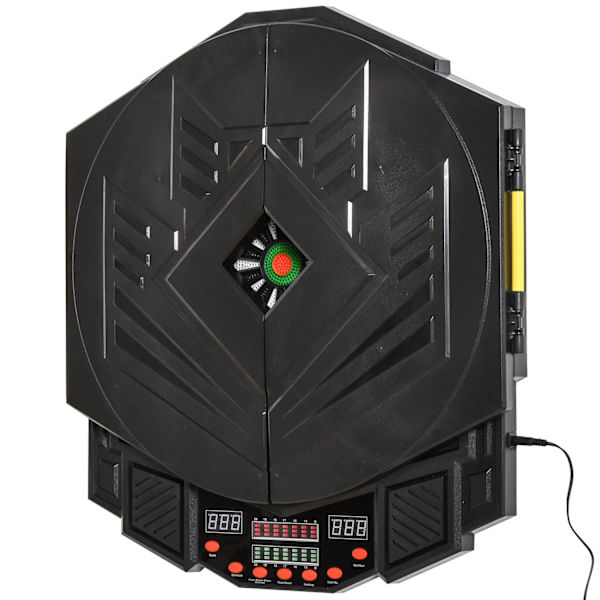 Elektronisk Dartskive Med Dør Inkl. 4 Led 216 Spil 12 Pile Op Til 8 Spillere Abs + Pp 49 X 54,6 X 5,5 Cm.