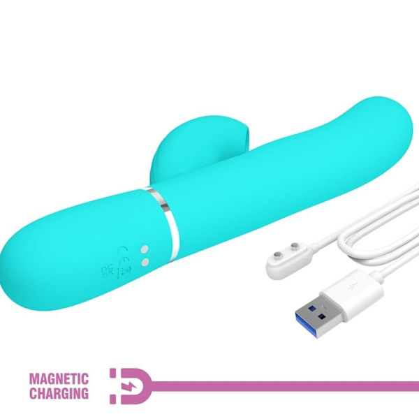 Pretty Love - Perlita Multifunktion 3 I 1 G-Spot Vibrator Aqua Green