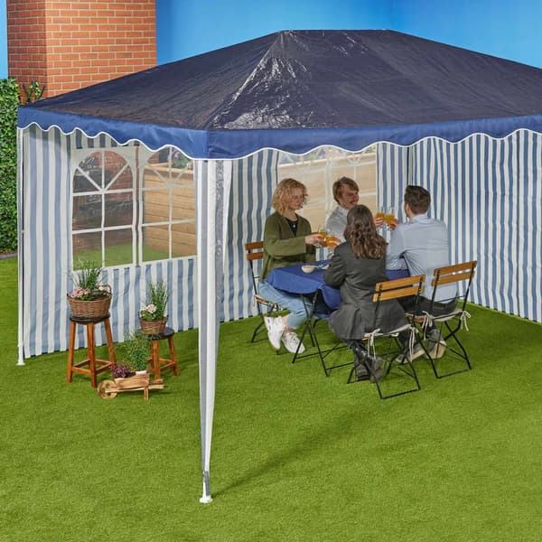 Pavillon-stribede sidepaneler - sæt med 2