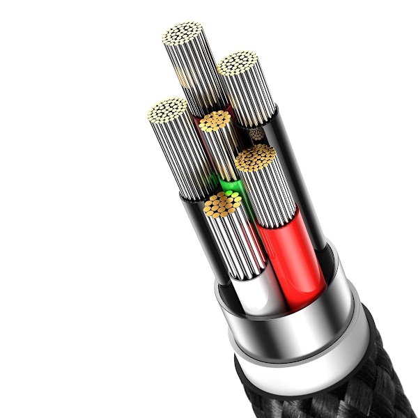 Glimmer USB-A - USB-C pikalatauskaapeli 2 m - musta
