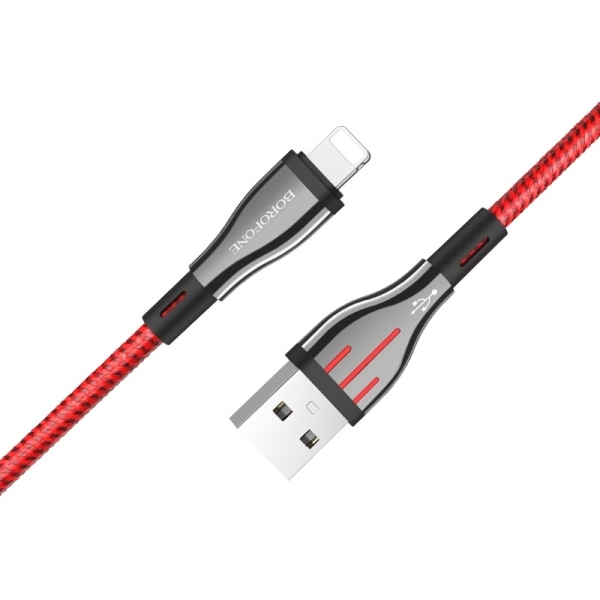 Borofone Highway - 1,2 m USB till Lightning-anslutningskabel (sv