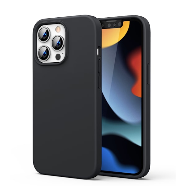 Gummi fleksibelt silikone cover til iPhone 13 Pro Max sort