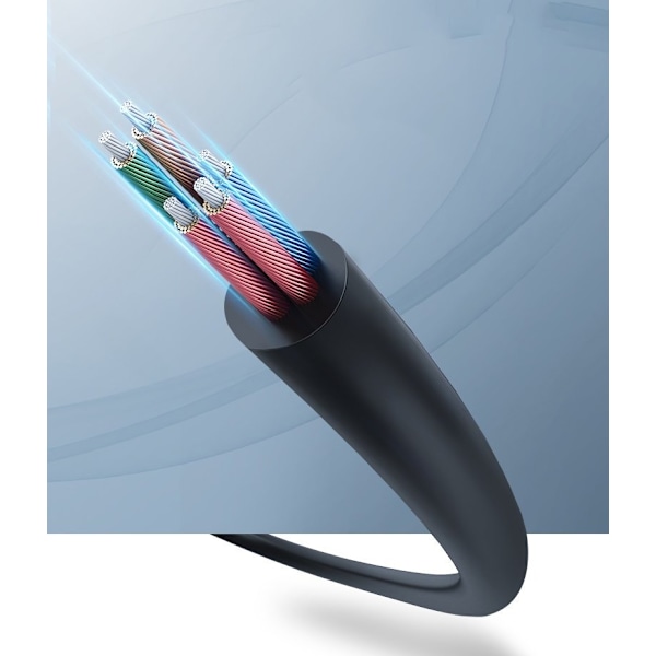 AUX splitter adapter 3,5 mm mini jack til mikrofon og høretelefoner sort