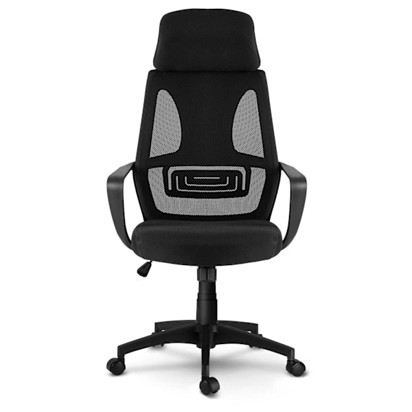 Kontorstol med micro mesh Praga - sort