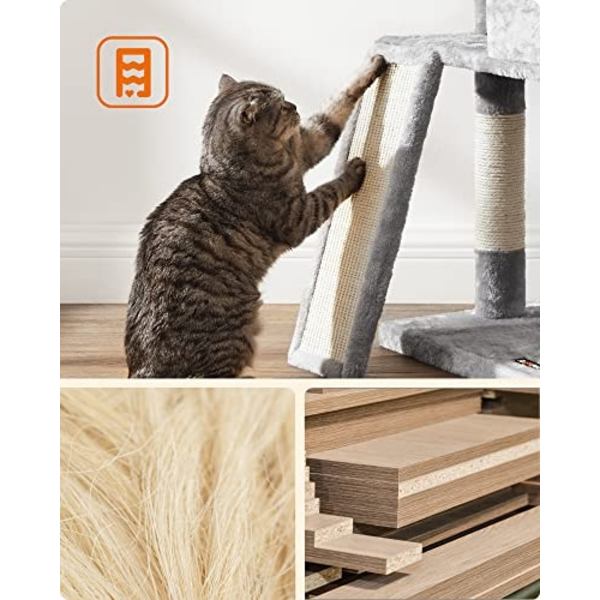 Kompakt kattträd för små utrymmen - 50x35 cm, mysigt & roligt