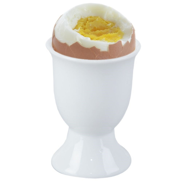 Elegant porslinsäggkopp med stilren och lätt att rengöra design