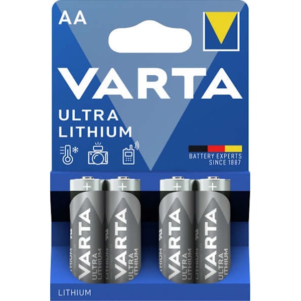 VARTA Ultra Lithium AA batteri, 4-pack