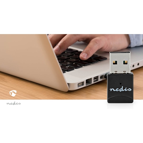 Netværk dongle | Wi-Fi | AC600 | 2.4/5 GHz (Dual Band) | USB2.0 | Wi-Fi-hastighed total: 600 Mbps | Windows 10 / Windows 11 / Windows 8
