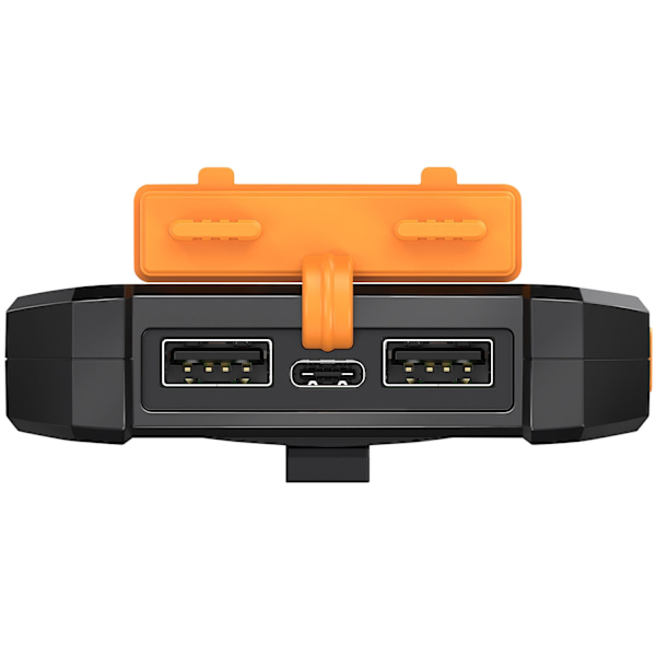 PowerBank 6.000 mAh 10W Solcell Svart/Orange