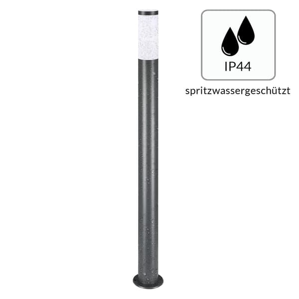 Vejlampe med bevægelsessensor, rustfrit stål, IP44 vejrbestandig