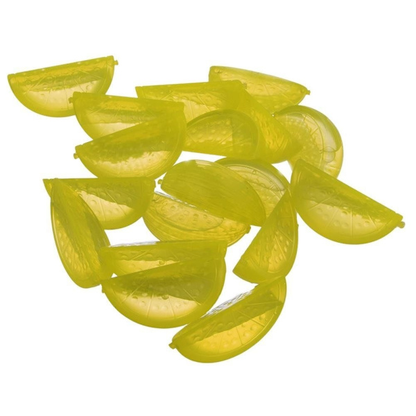 Genanvendelige citronformede isterninger til kolde drikke