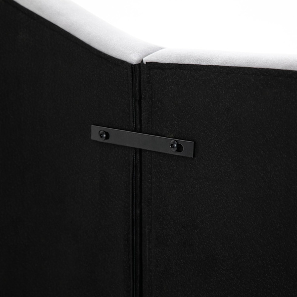 Sänggavel Snygg Vadderad Sänggavel I Grått, Poppel Och Polyester, Modern Design, 185X8X134Cm