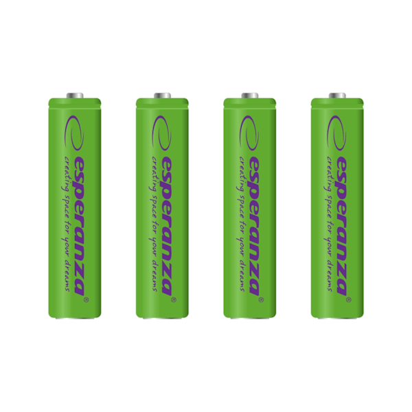 Esperanza uppladdningsbara batterier Ni-Mh Aaa 1000Mah 4st. Grön