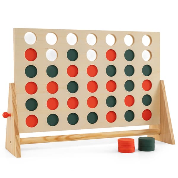 Jumbo træspil Connect 4 med 42 brikker
