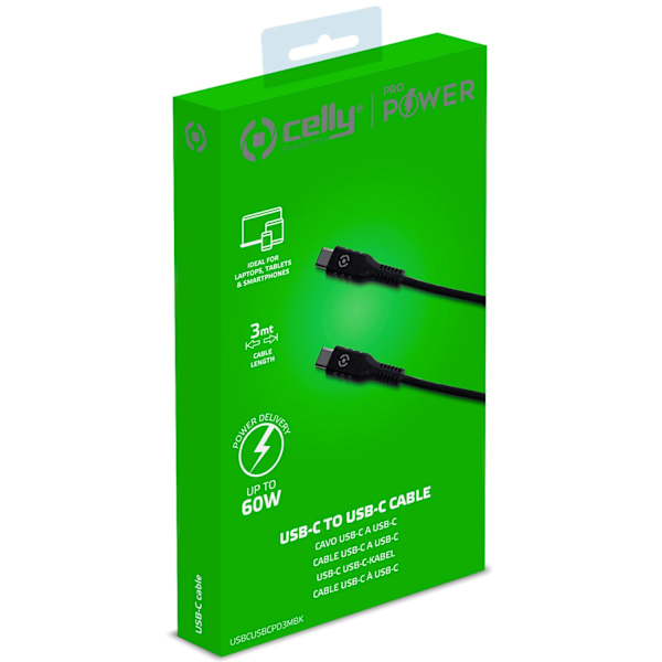 USB-PD USB-C - USB-C kaapeli 60W 3m