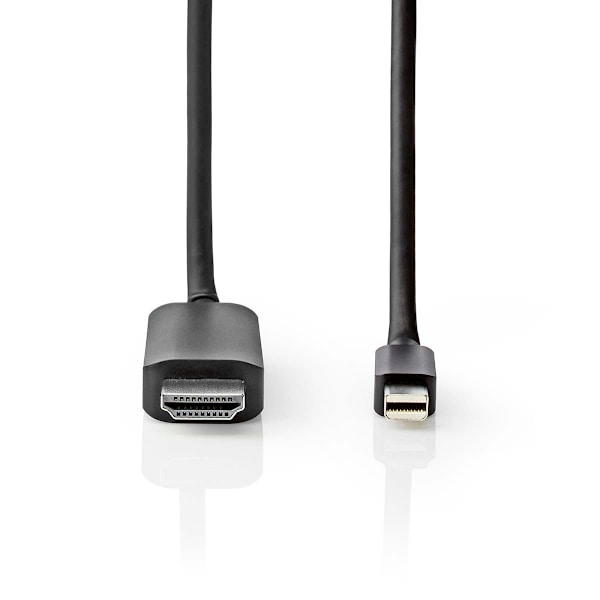 Mini DisplayPort kabel | DisplayPort 1.4 | Mini DisplayPort han | HDMI™ Stik | 48 Gbps | Nikkelplateret | 2.00 m | Runde | PVC | Sort | Plastikpose
