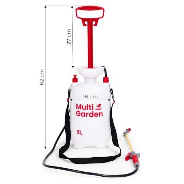 Tryksprøjte 5L, have, håndholdt, lang lanse, MultiGarden