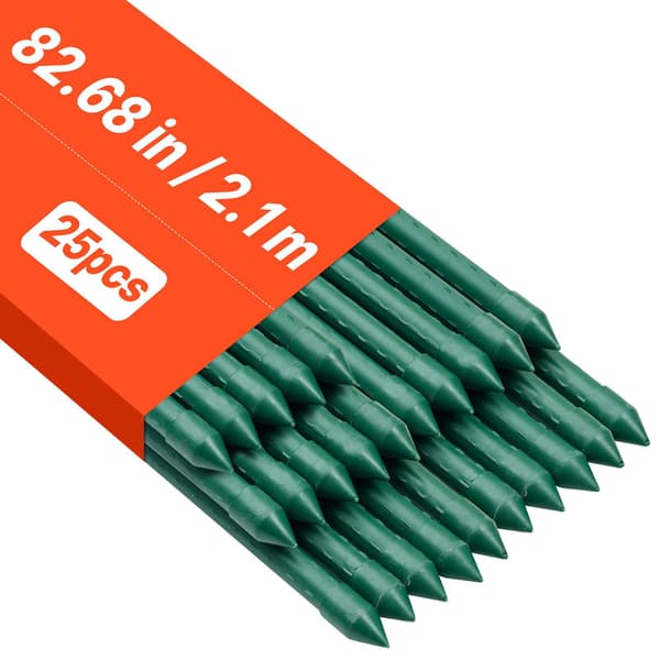 Tomatpinnar 25-pack, 2100 mm PE-belagt stål, halkfria
