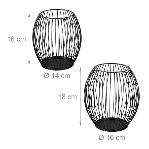 Oval ljusstake, 2 st