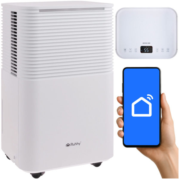 Affugter, 12 l/dag, WiFi, Timer, Hygrostat