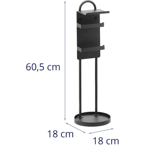 Stativ til toiletpapir - sort