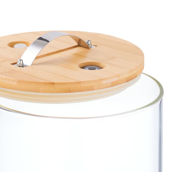 Dryckesautomat med kran, bambuställ, termometer