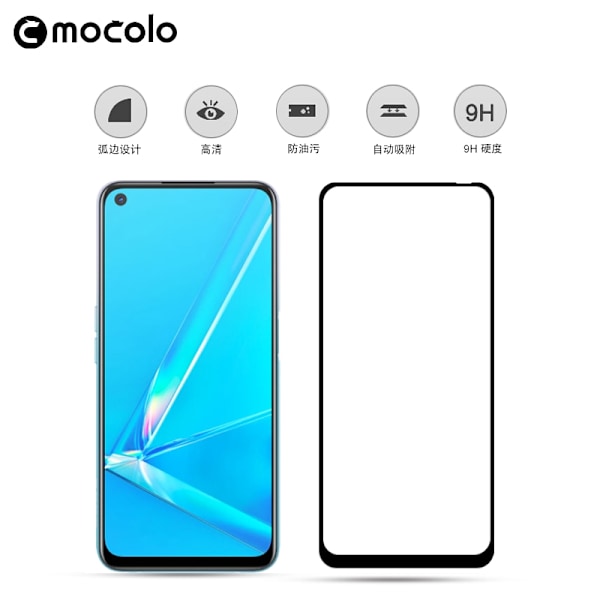 Mocolo 2.5D hellim skyddsglas för OPPO A92