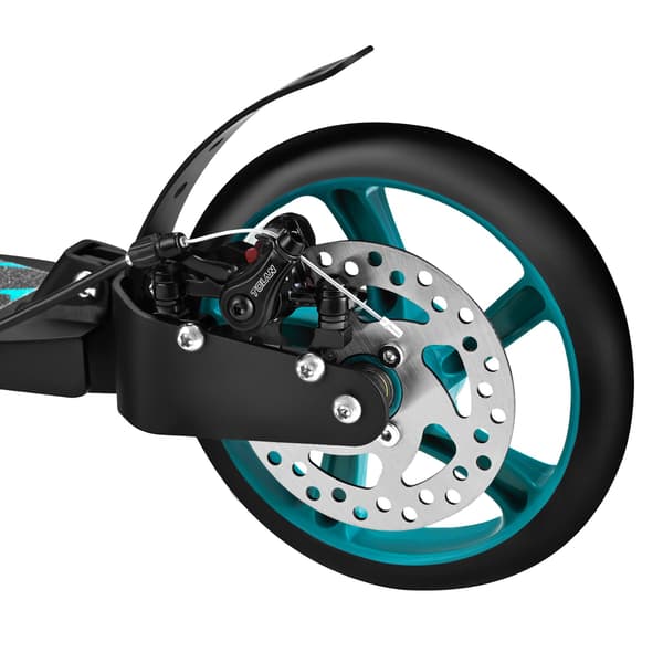 Turkis kick-scooter, justerbar højde, foldbart design
