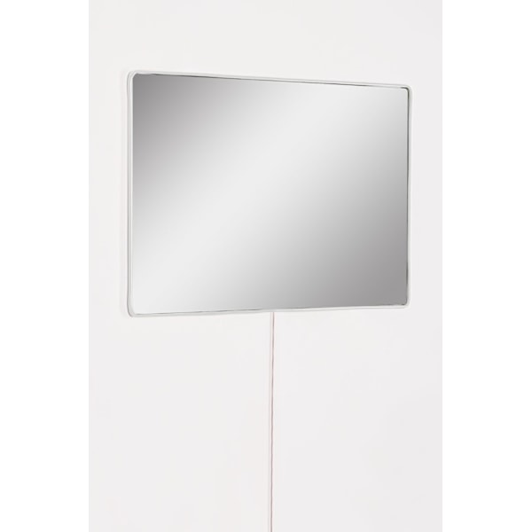 Spegel med Led Belysning Rektangulär - 40 x 60 cm - Vit