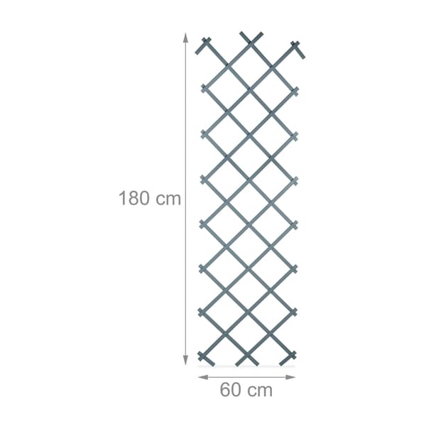 180 cm utdragbar spaljéset om 3 grå