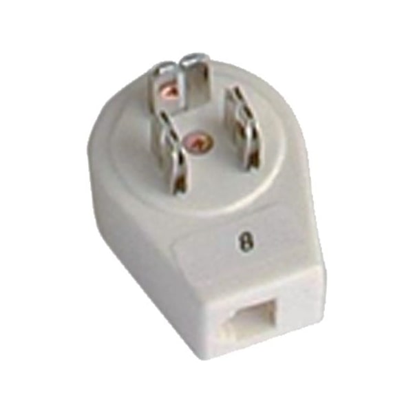 Adapter til telefonstik 3P/ RJ11 hvid