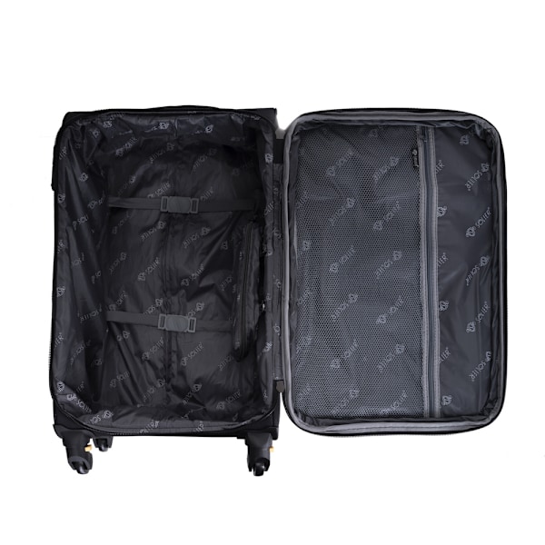Medium blød kuffert M Solier STL1651 sort-brun