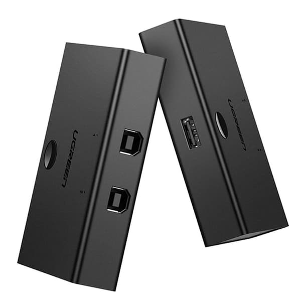 UGREEN USB 2.0 Switch USB-A till 2x USB-B - Svart