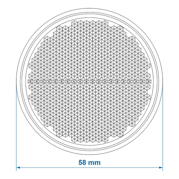 Heijastin punainen 58mm itseliimautuva pohjalevyllä