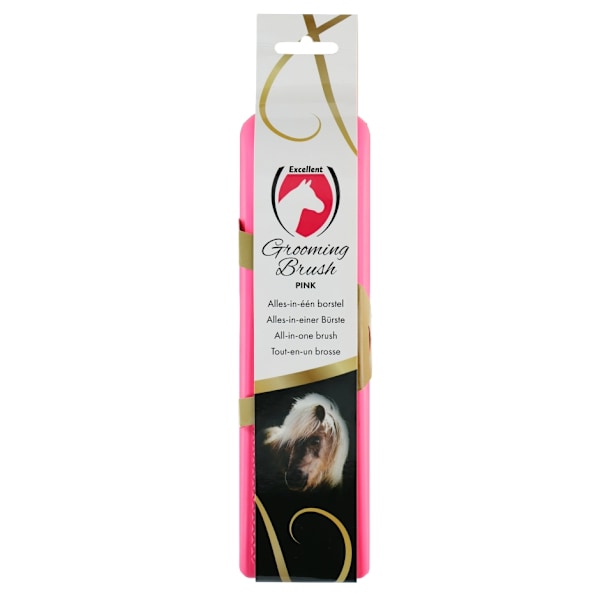 Utmärkt hästskötselborste rosa