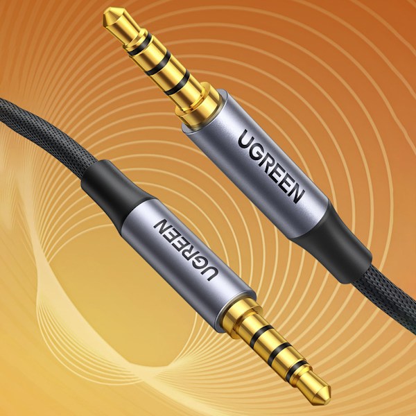 Kabel lydkabel AUX mini jack 3,5 mm han 3m sort
