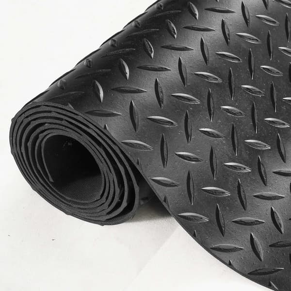 Diamantplåtad gummigolvrulle, 3 mm, 1,2 m x 3 m