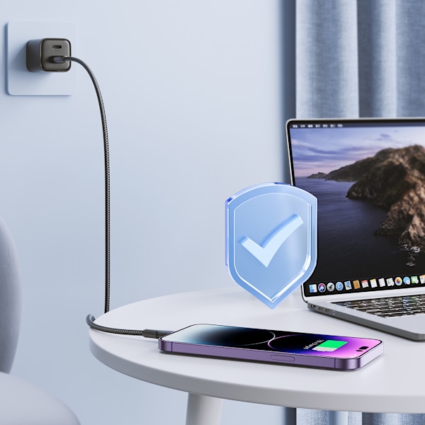 iPhone Surpass -sarjan USB-kaapeli - Lightning 2.4A 2m musta