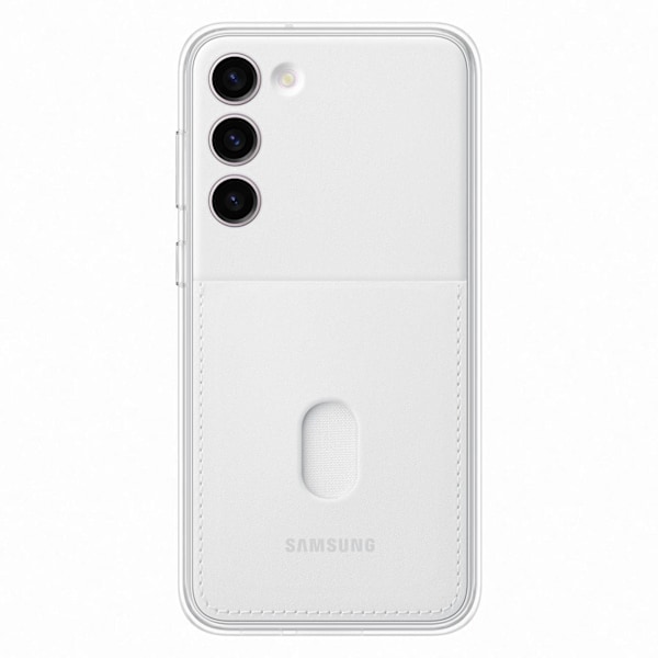 Samsung Galaxy S23+ Frame Cover suojakuori vaihdettavilla takakannoilla, valkoinen