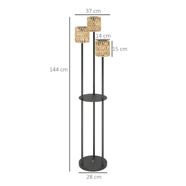 Solar golvlampa rotting solar lampor med ljussensor 3 lampor hylla solar ljus i boho stil IP44 vattentät solar lampa utomhus lampa solar lantern för t