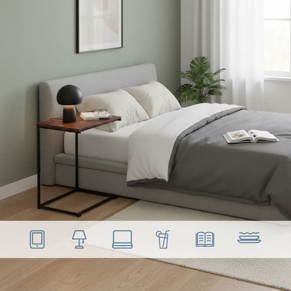 C-formet sidebord – Pladsbesparende, alsidigt design