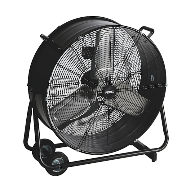 Gulvventilator - Tromle - Metal - Ø 60 Cm - Sort