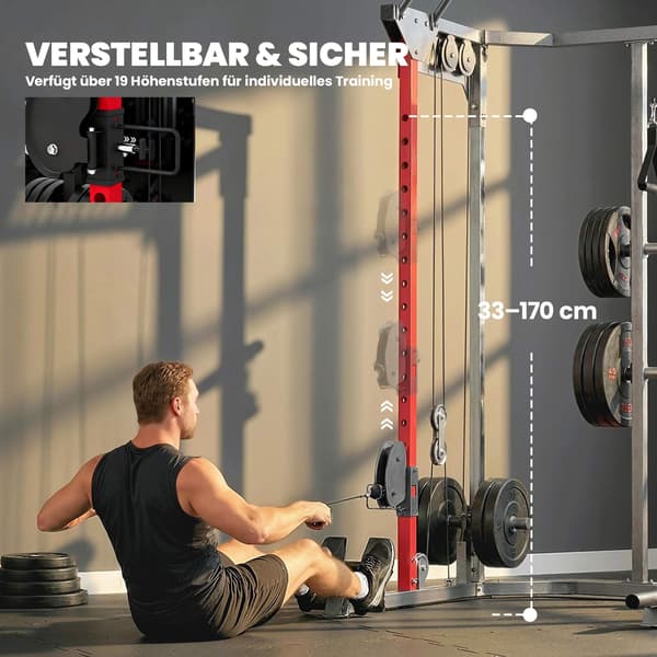 Smith Machine Power Cage med justerbart vajersystem