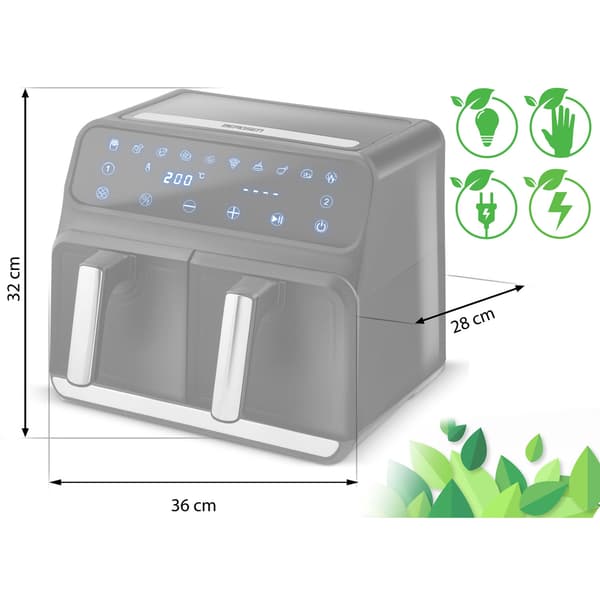 Luftfritös BD-653 Svart/Silver