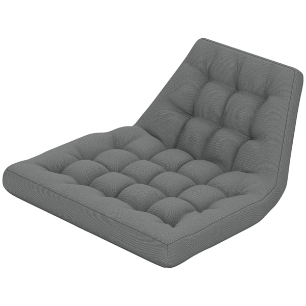 Sittdyna, 120x100 cm stolsdyna med ryggstöd, 8 cm tjock stoppning, vattenavvisande sittdyna för gungstolar och hängande korgar, grå
