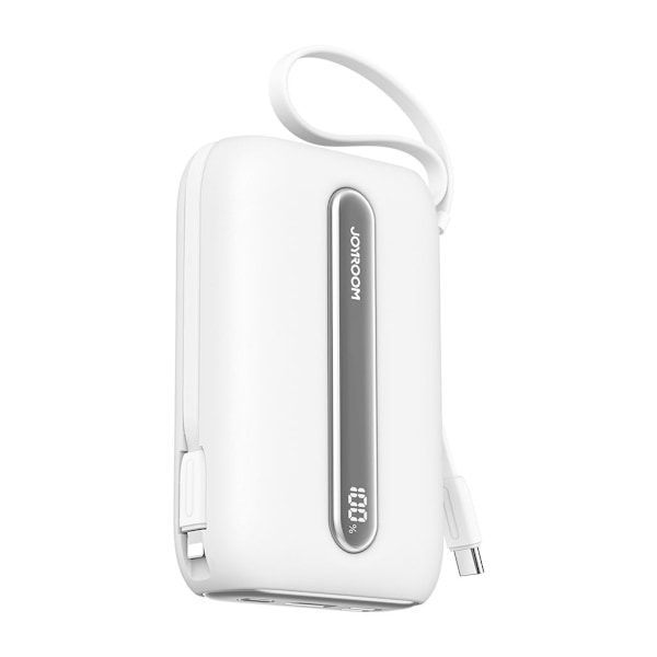 Joyroom Quick Charge 22,5W mini Powerbank med to kabler 20000mAh - Hvid