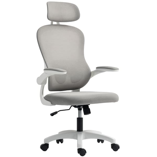 Ergonomisk kontorstol, netryg, justerbar, grå