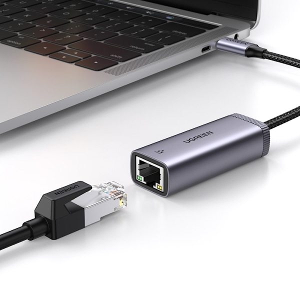 Ulkoinen USB Type C - RJ45 1Gbps verkkokortti